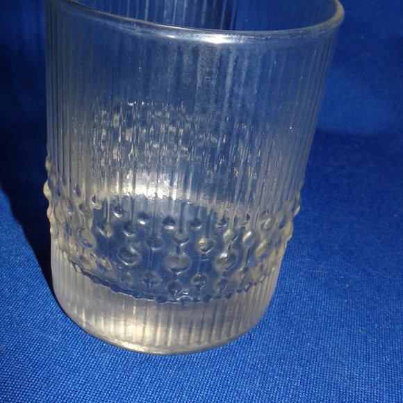 Vintage Drinking Glass Tumbler Cup w/ "Raindrop" Design - Picture 1 of 6